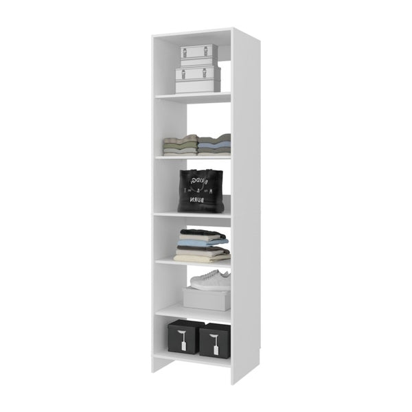 English Elm Sedona Tall Open Shelf Freestanding Closet System for Modern Minimalist Bedrooms B128P611025