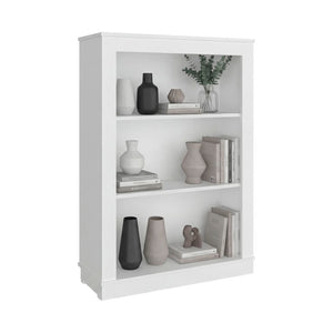 English Elm Everett Compact Open Shelf Bookcase Crisp Vertical Storage for Modern Living Spaces White B128P611045