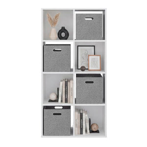 English Elm Seattle 8 Cube Bookcase Geometric Grid Shelving Unit for Home Office or Living Room B128P611048