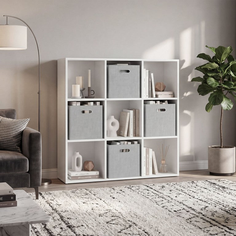 English Elm Brookfield 9 Cube Open Shelf Organizer Modern 3X3 Grid Storage for Any Room B128P611049