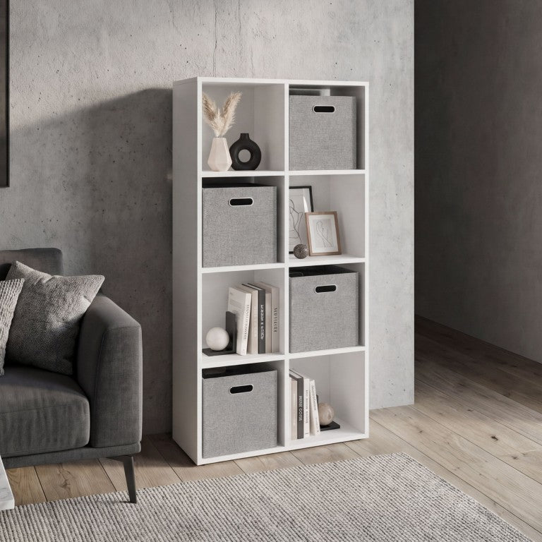 English Elm Brookhaven Six Cube Vertical Bookshelf Freestanding Open Storage for Office or Living Room B128P611050