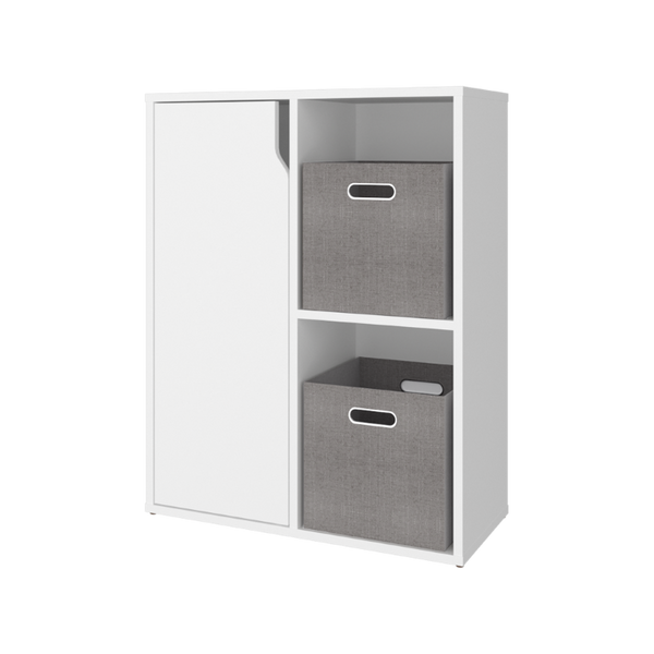 English Elm Fairmont Cube Organizer Open Cubbies and Enclosed Cabinets for Modern Living Spaces B128P611051