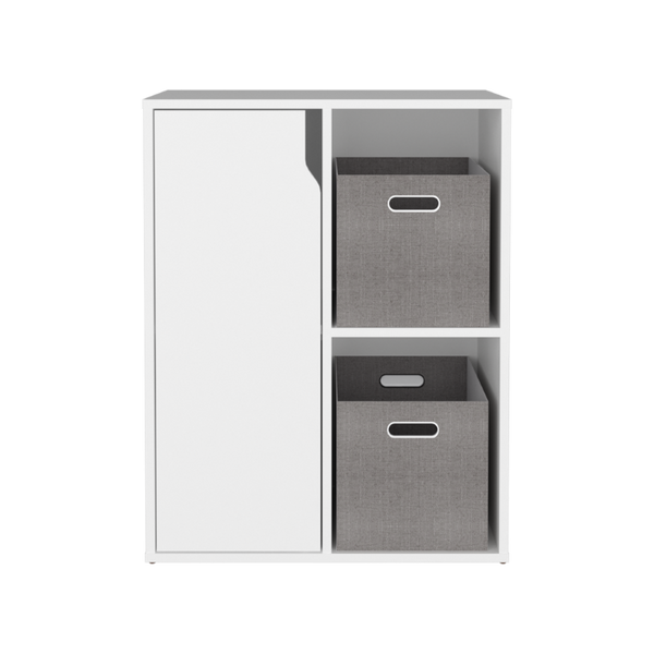 English Elm Fairmont Cube Organizer Open Cubbies and Enclosed Cabinets for Modern Living Spaces B128P611051