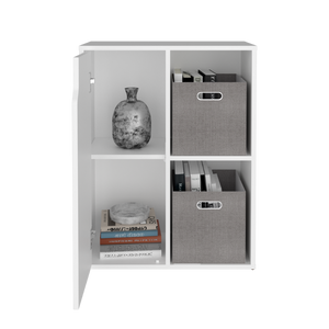English Elm Fairmont Cube Organizer Open Cubbies and Enclosed Cabinets for Modern Living Spaces B128P611051