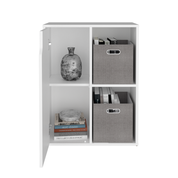English Elm Fairmont Cube Organizer Open Cubbies and Enclosed Cabinets for Modern Living Spaces B128P611051