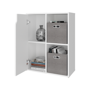 English Elm Fairmont Cube Organizer Open Cubbies and Enclosed Cabinets for Modern Living Spaces B128P611051