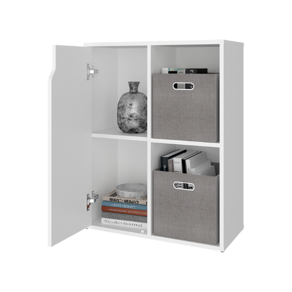 English Elm Fairmont Cube Organizer Open Cubbies and Enclosed Cabinets for Modern Living Spaces B128P611051