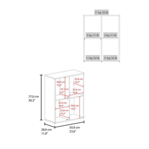 English Elm Fairmont Cube Organizer Open Cubbies and Enclosed Cabinets for Modern Living Spaces B128P611051