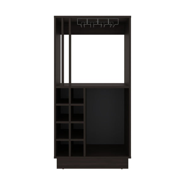 English Elm Ashford Tall Bar Cabinet with Stemware Rack and Bottle Storage for Modern Home B128P611056