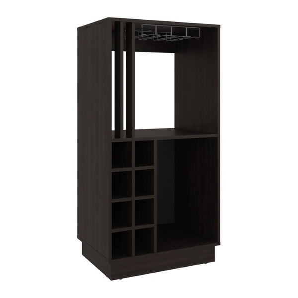 English Elm Ashford Tall Bar Cabinet with Stemware Rack and Bottle Storage for Modern Home B128P611056