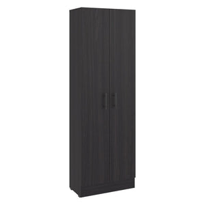 English Elm Briar Tall Pantry Cabinet Two-Tone Oak Finish Slim Kitchen Storage Organizer Wenge B128P615435