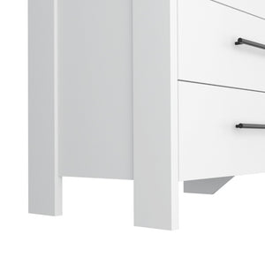 English Elm Anson Six Drawer White Dresser Pair with Matte Black Hardware for Modern Bedrooms B128S00290