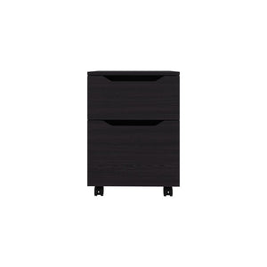 English Elm Ocala Wenge Finish Nightstand Set with Storage Drawer and Open Shelf for Modern Bedrooms B128S00300