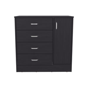 English Elm Lund 2 Piece Wenge Dresser Set with Drawers and Side Door Modern Bedroom Storage B128S00304