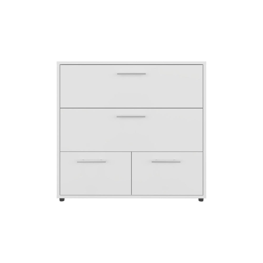 English Elm Kiruna Pair of Slim Engineered Wood Dressers Hardware Free Modern Bedroom Storage B128S00306