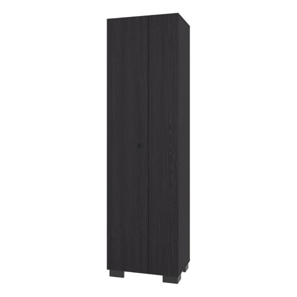 English Elm Fm Furniture Slim Wenge Broom Closet Cabinet with Shelves for Laundry and Utility Rooms B128S00309