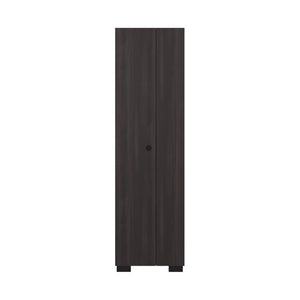 English Elm Kingnston Tall Broom and Mop Storage Cabinet Engineered Wood for Laundry Rooms Walnut B128S00318