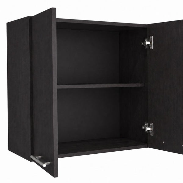 English Elm Texas Wenge Finish Manufactured Wood Kitchen Sink Base and Wall Cabinet Storage Set B128S00321