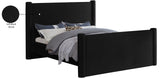 Elias Black Velvet Full Bed B1298Black-F Meridian Furniture