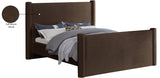 Elias Brown Velvet Full Bed B1298Brown-F Meridian Furniture