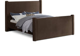 Elias Brown Velvet King Bed B1298Brown-K Meridian Furniture