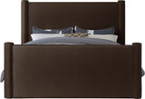 Elias Brown Velvet King Bed B1298Brown-K Meridian Furniture