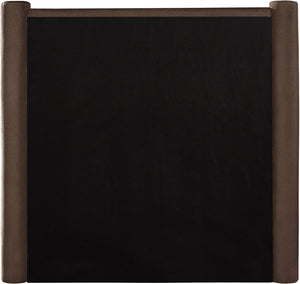 Elias Brown Velvet Twin Bed B1298Brown-T Meridian Furniture