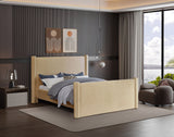 Elias Camel Velvet Full Bed B1298Camel-F Meridian Furniture