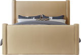 Elias Camel Velvet Full Bed B1298Camel-F Meridian Furniture