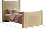 Elias Camel Velvet Twin Bed B1298Camel-T Meridian Furniture