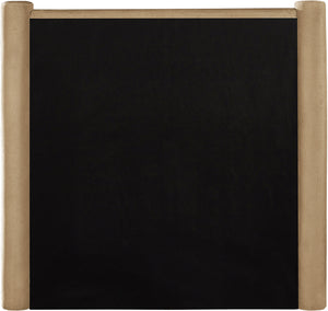 Elias Camel Velvet Twin Bed B1298Camel-T Meridian Furniture