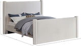 Elias Cream Velvet Full Bed B1298Cream-F Meridian Furniture