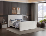 Elias Cream Velvet Full Bed B1298Cream-F Meridian Furniture