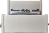 Elias Cream Velvet Full Bed B1298Cream-F Meridian Furniture