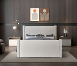 Elias Cream Velvet Full Bed B1298Cream-F Meridian Furniture