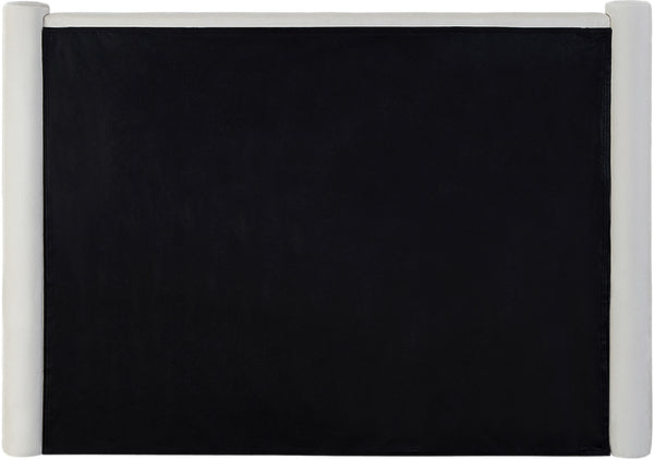 Elias Cream Velvet King Bed B1298Cream-K Meridian Furniture