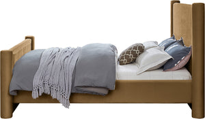 Elias Saddle Velvet King Bed B1298Saddle-K Meridian Furniture