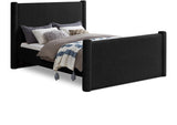 Elias Black Boucle Fabric Full Bed B1299Black-F Meridian Furniture