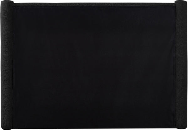 Elias Black Boucle Fabric Full Bed B1299Black-F Meridian Furniture