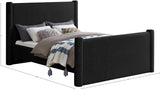 Elias Black Boucle Fabric King Bed B1299Black-K Meridian Furniture