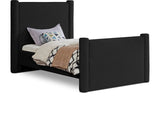 Elias Black Boucle Fabric Twin Bed B1299Black-T Meridian Furniture