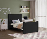 Elias Black Boucle Fabric Twin Bed B1299Black-T Meridian Furniture