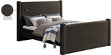 Elias Brown Boucle Fabric King Bed B1299Brown-K Meridian Furniture