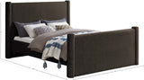 Elias Brown Boucle Fabric King Bed B1299Brown-K Meridian Furniture