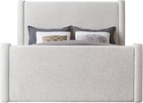 Elias Cream Boucle Fabric Full Bed B1299Cream-F Meridian Furniture