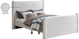 Elias Cream Boucle Fabric King Bed B1299Cream-K Meridian Furniture