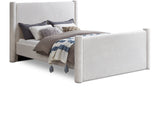 Elias Cream Boucle Fabric King Bed B1299Cream-K Meridian Furniture