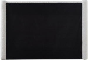 Elias Cream Boucle Fabric King Bed B1299Cream-K Meridian Furniture