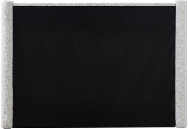 Elias Cream Boucle Fabric King Bed B1299Cream-K Meridian Furniture