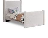 Elias Cream Boucle Fabric Twin Bed B1299Cream-T Meridian Furniture